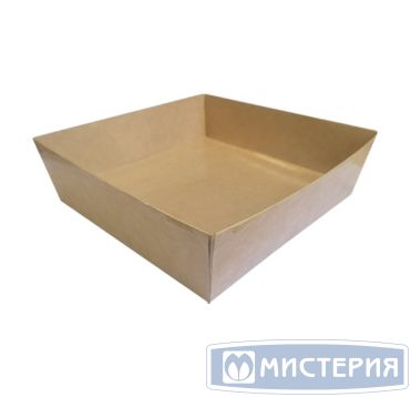 Картонный квадратный контейнер, внеш. 165х165х49 мм, внутр. 150х150х40 мм, ECO SmartPack