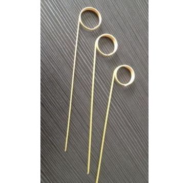 Пика 120 мм, диз. "Завиток", беж., бамбук, 100 шт/упак 40 упак/кор КИТАЙ 440-723