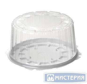 Крышка круглая для торта 1 кг, d-246мм, h-125мм. , прозрачная