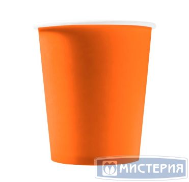 Стакан бумажный 300 мл 1 сл., d90 мм, оранж., карт., 50 шт/упак 1 000 шт/кор РОССИЯ HB90-430-111398