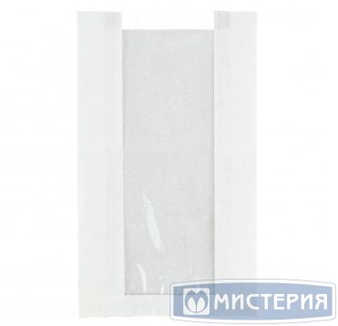 Пакет пищевой [200+60]х340 мм без руч., с окном, бел., бум., 1000 шт/кор 1 000 шт/упак РОССИЯ 003-000023-001