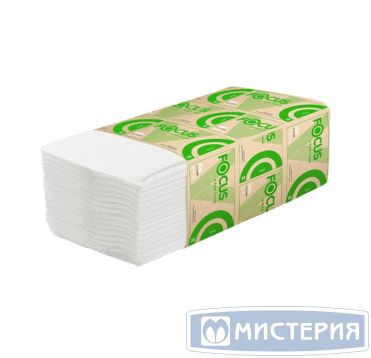 Полотенца бумажные для диспенсеров 230х205 мм 1-сл. V-сложен., бел., 250 лист/упак "Focus" Eco 15 упак/кор РОССИЯ 50202903/5083742