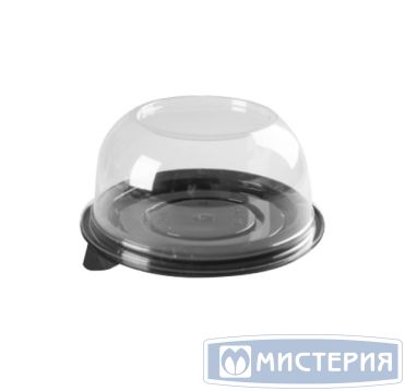 Упаковка д/пирожного, кругл., внешн. d 132мм, внутр. d 100мм, h 103мм, , прозрачн., ПЭТ