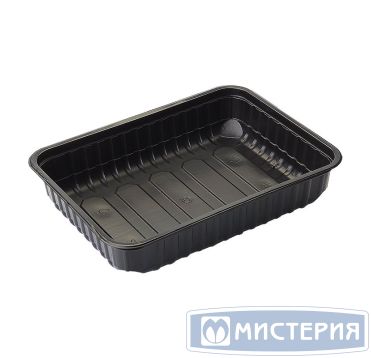 Контейнер 500 мл 1-секц. 179х132х37 мм, серия 179, без крышки, черн., ПП, 50 шт/упак "ПолиЭр" 500 шт/кор РОССИЯ 179/500 черн