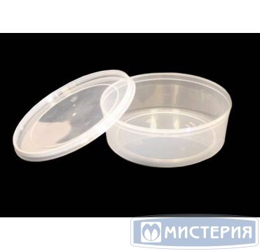 Контейнер для пресервов/мёда, 500мл, d 145мм, h 46мм, "плошка", ПП
