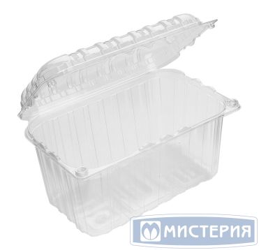 Контейнер 1100 мл 1-секц. 188х115х110 мм, неразъем.крышка, прозр., ПЭТ, 240 шт/кор "Протэк" 240 шт/упак РОССИЯ ПР-РКФ-1100