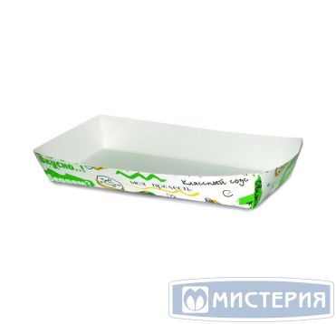 Лоток [короб] для фастфуда 170х120х30 мм диз. "Food`корт", карт., 650 шт/кор 650 шт/упак РОССИЯ