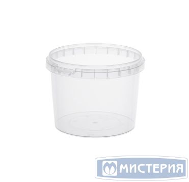 Контейнер для пресервов 700 мл, d122хh87 мм, форма "Банка", контр. замок, крышка в компл., прозр., ПП, 180 шт/кор 180 шт/упак РОССИЯ 1511КП