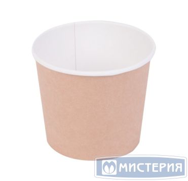 Супница 500 мл, d100хh95 мм, без крышки, крафт-бел., карт., 30 шт/упак "OSQ" Round Bowl 450 шт/кор РОССИЯ Round Bowl 500 kraft