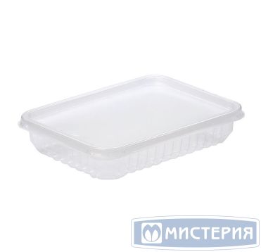 Контейнер 500 мл 1-секц. 179х132х37 мм, серия 179, без крышки, прозр., ПП, 50 шт/упак "ПолиЭр" 1 000 шт/кор РОССИЯ 179/500