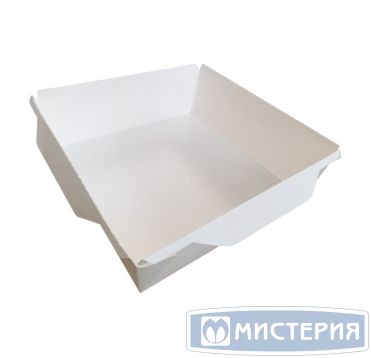 Контейнер 900 мл, 150х150х48 мм, без окна, без крышки, бел., карт.лам.,50 шт/упак "Forgenika" OpSalad 400 шт/кор РОССИЯ OpSalad 900