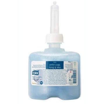 Мыло жидкое для тела и волос "Tork" Hair & Body Mini Liquid Soap, Картридж для диспенсера S2, 475 мл 8 шт/кор ШВЕЦИЯ 421602-00/420602