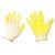 Перчатки нитяные, одинарный облив, бело-желт., х/б+латекс, 1 пар/упак 300 пар/кор РОССИЯ